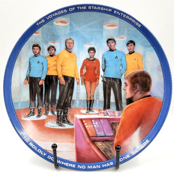 Star Trek Hamilton Collector 8 1/2"" Plate 1991 Paramount Pictures Enterprise - Picture 2 of 4